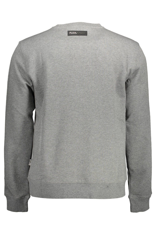 Sleek Gray Long-Sleeved Sweatshirt with Logo