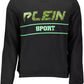 Sleek Black Cotton Sweatshirt with Bold Accents
