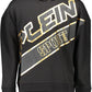 Sleek Black Hooded Sweatshirt with Logo Detail