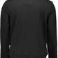 Sleek Black Cotton Sweatshirt with Bold Accents