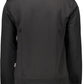Sleek Black Cotton Sweatshirt with Bold Print