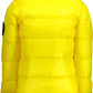 Sleek Polyamide Yellow Jacket with Logo Print