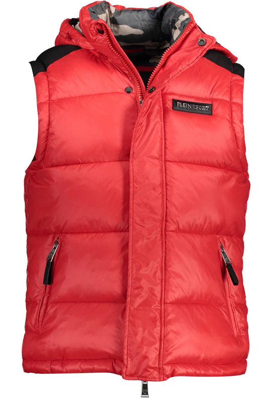 Sleek Sleeveless Jacket with Removable Hood