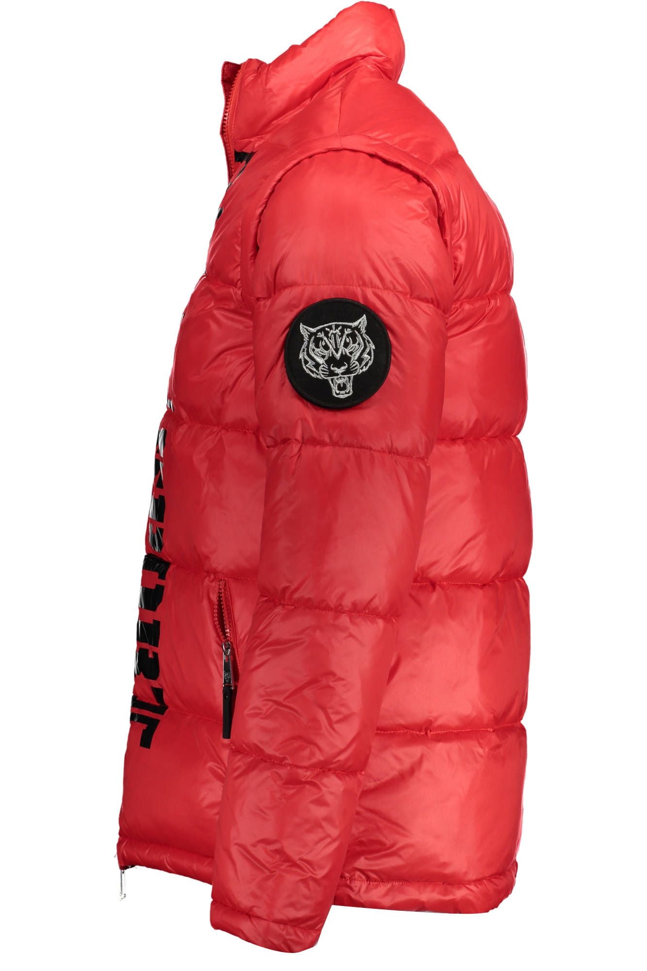 Plein Sport Red Polyamide Jacket with Logo Print