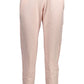Pink Cotton Sporty Chic Joggers