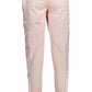 Pink Cotton Sporty Chic Joggers