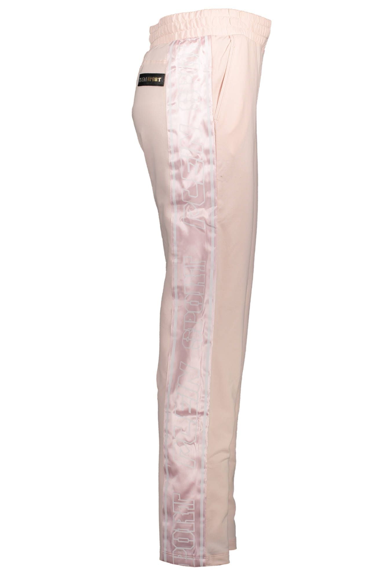 Pink Cotton Sporty Chic Joggers