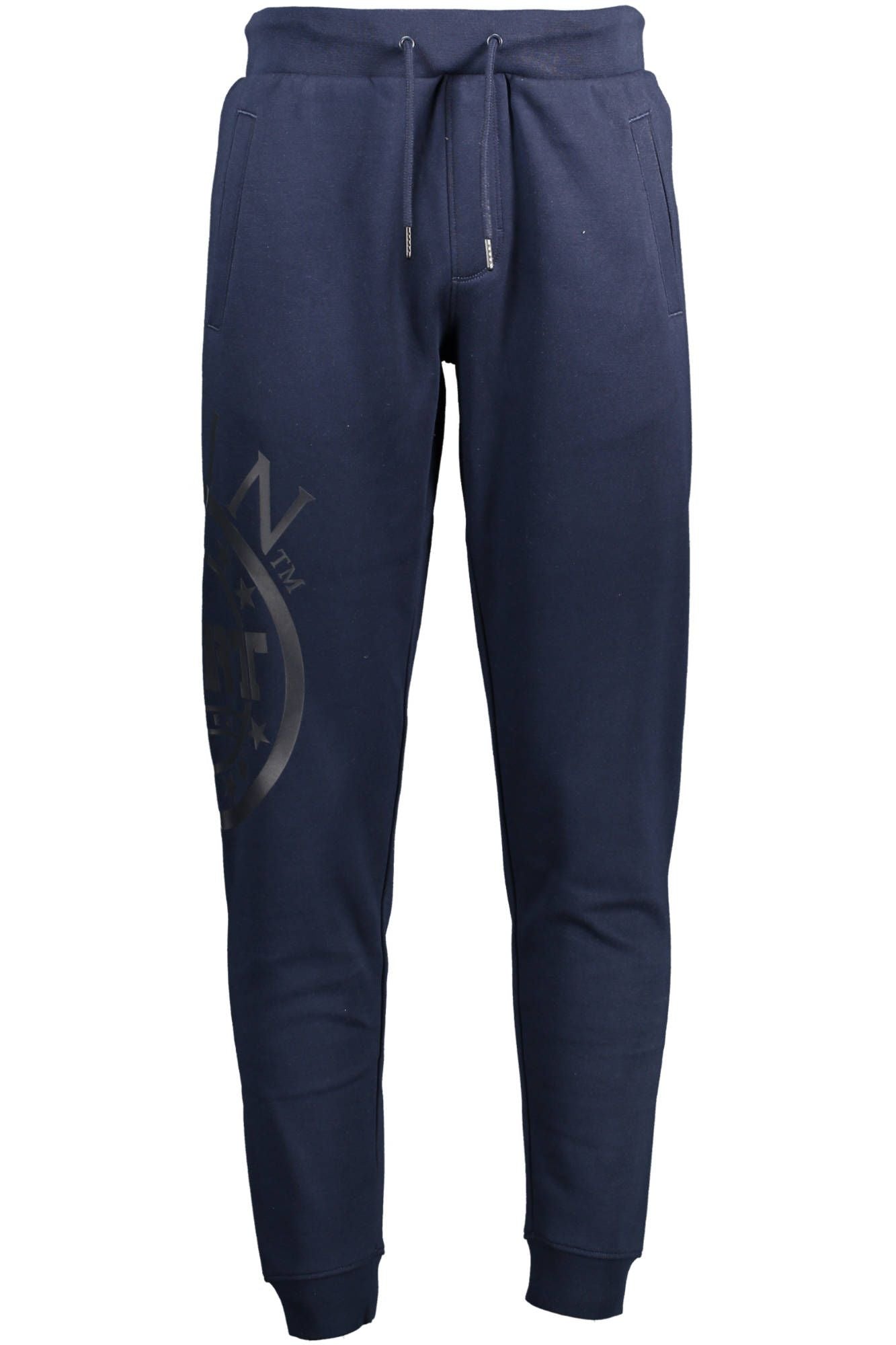 Chic Athletic Elegance Blue Trousers