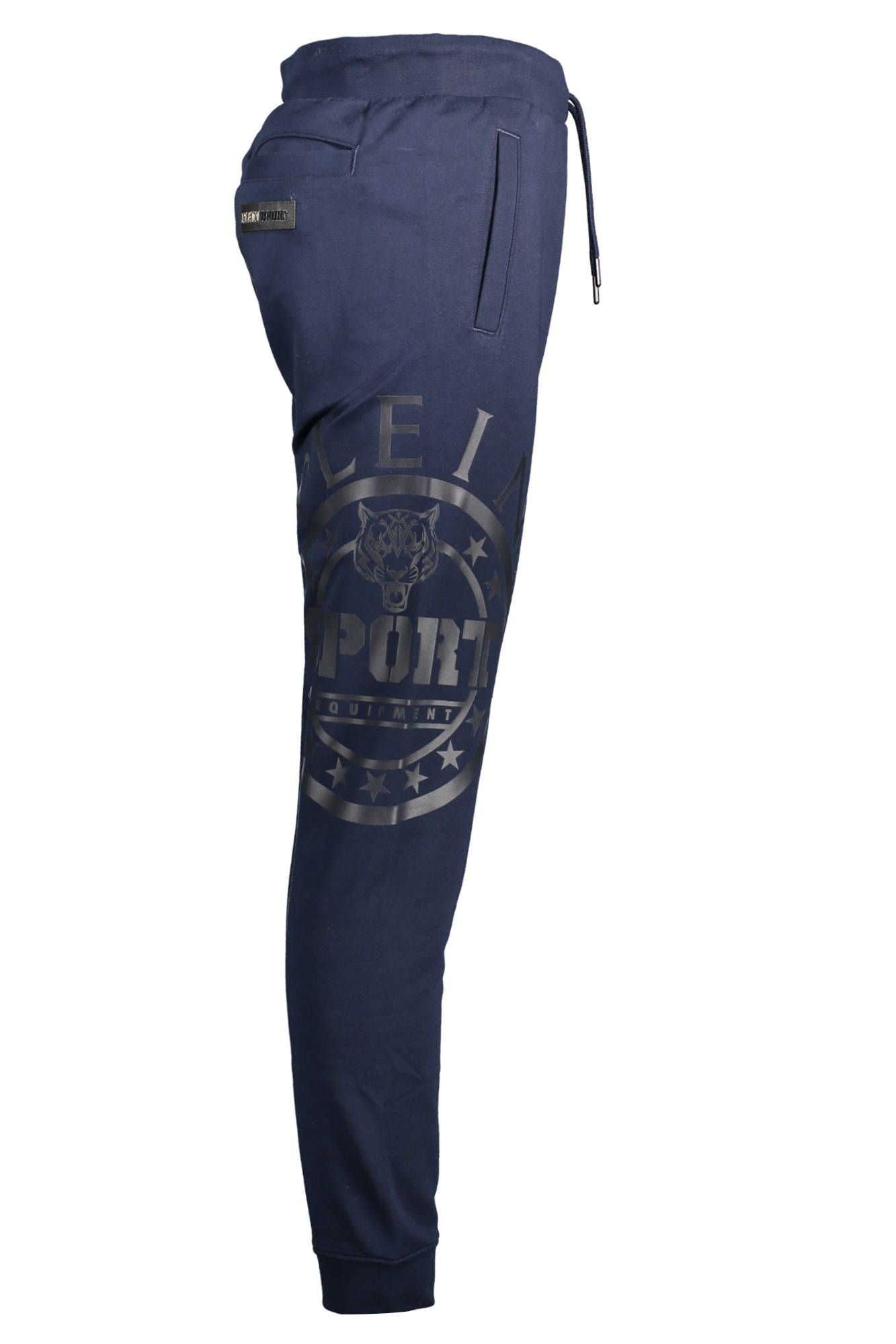 Chic Athletic Elegance Blue Trousers