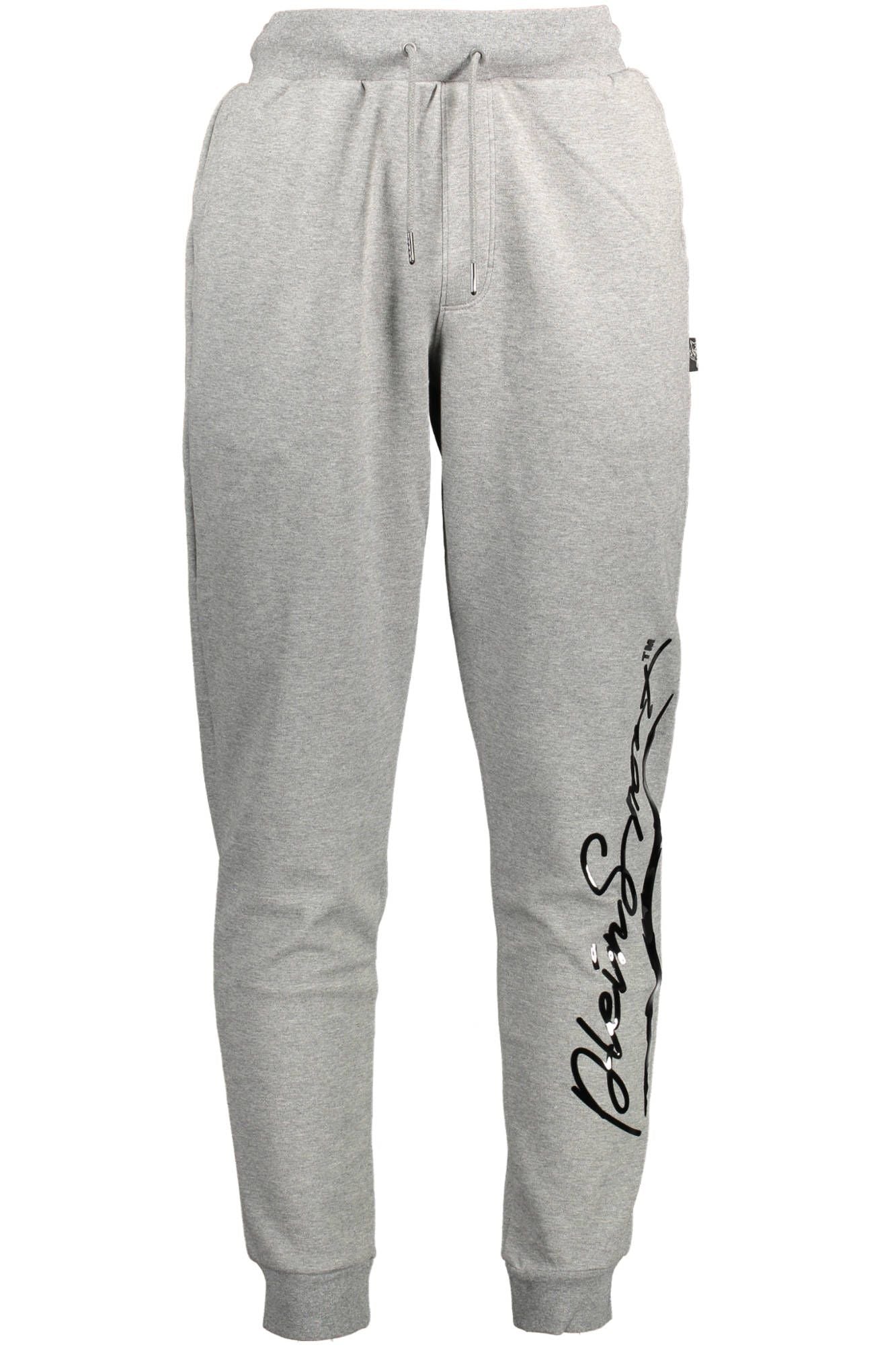 Sleek Gray Sports Trousers with Stylish Detailing