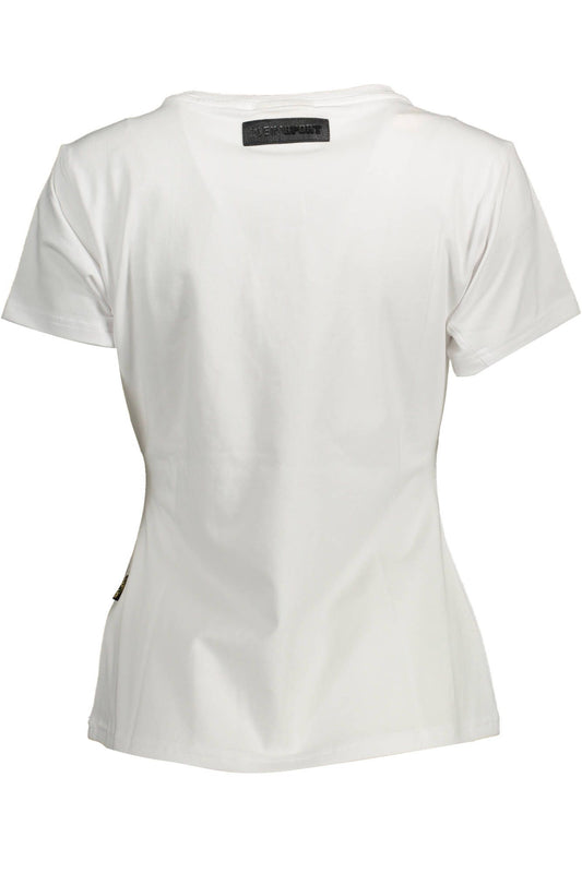 V-Neckline Printed Cotton Tee