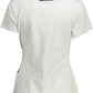 Chic White Cotton Tee with Contrasting Print