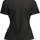 Sleek Monochrome Crew Neck Tee with Logo Detail