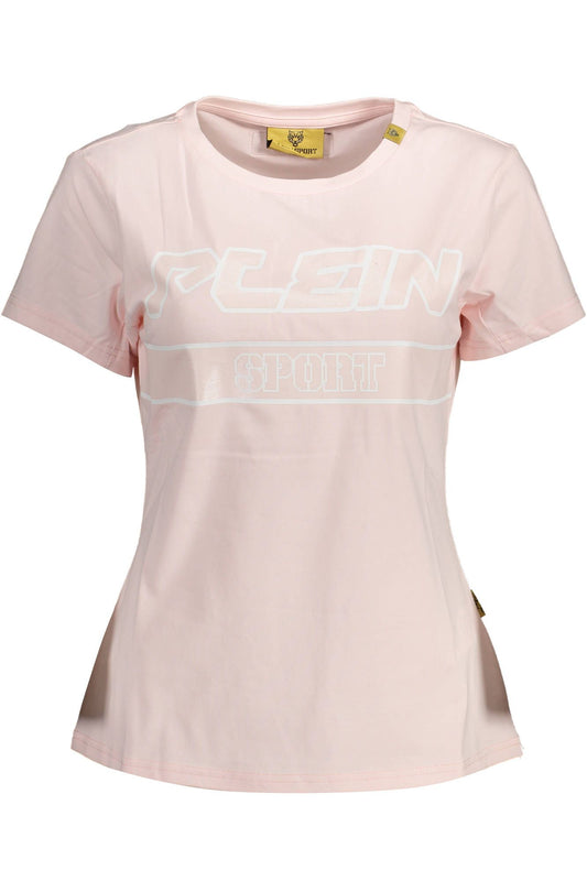 Electric Pink Crew Neck Logo Tee