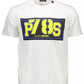 Chic White Cotton Tee with Bold Detailing