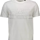 Pristine White Cotton Tee with Bold Accents