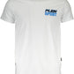 Chic White Crew Neck Logo Tee with Print