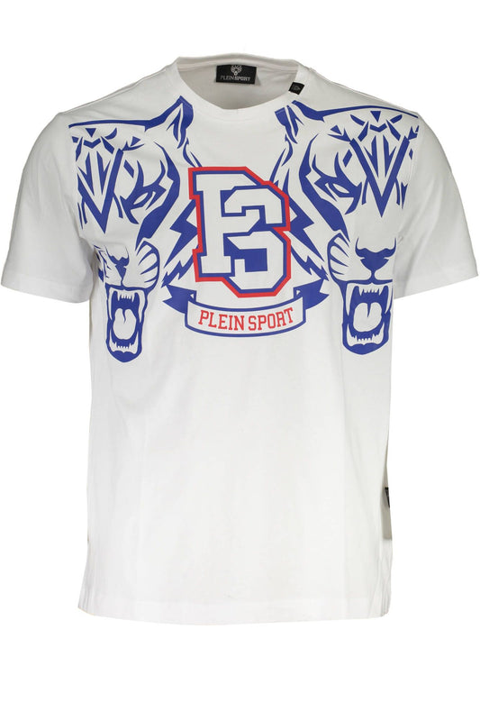 Sleek White Crew Neck Designer Tee