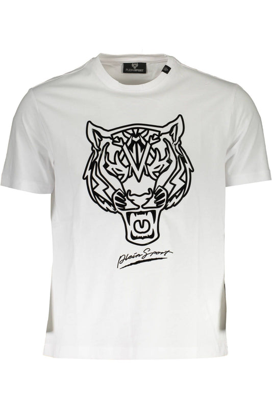 Pristine White Cotton Crew Neck Tee