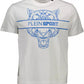 Pristine White Crew Neck Logo Tee