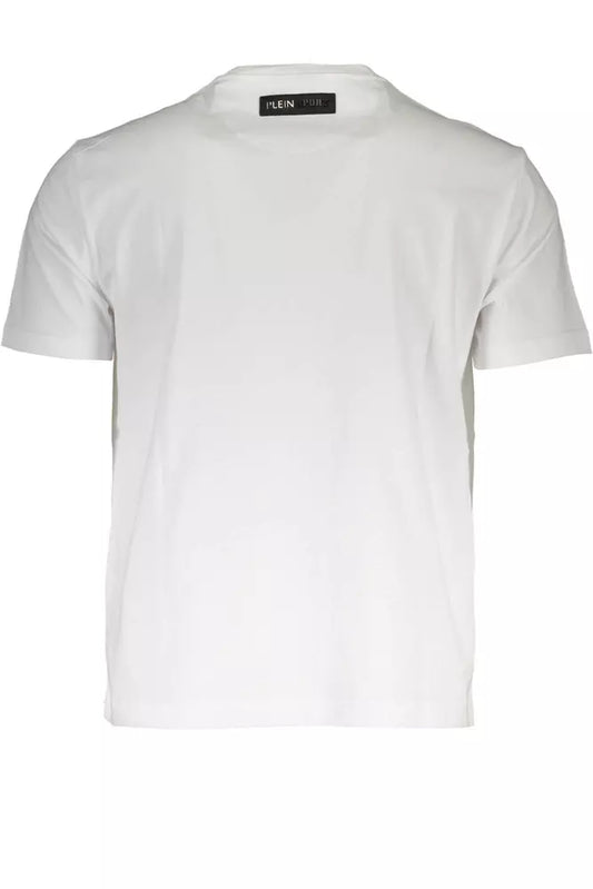 Crisp White Crew Neck Logo Tee