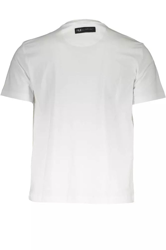 Sleek White Crew Neck Designer Tee