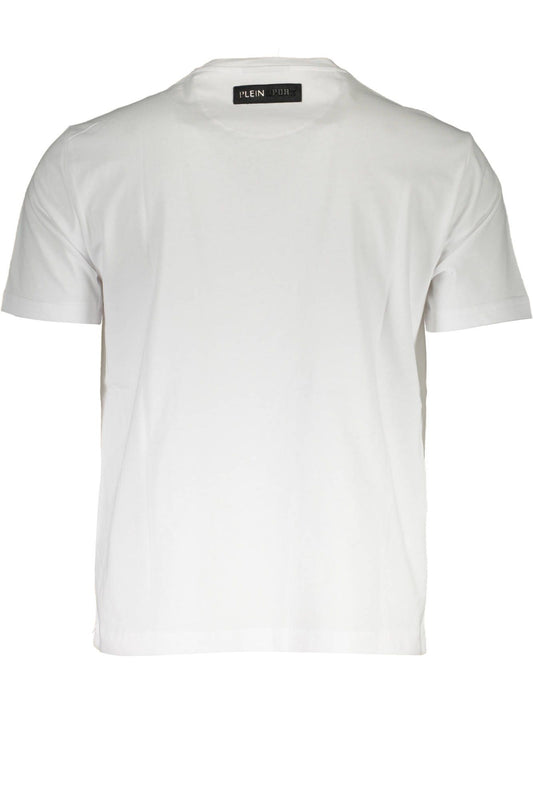 Sleek White Crew Neck Designer Tee