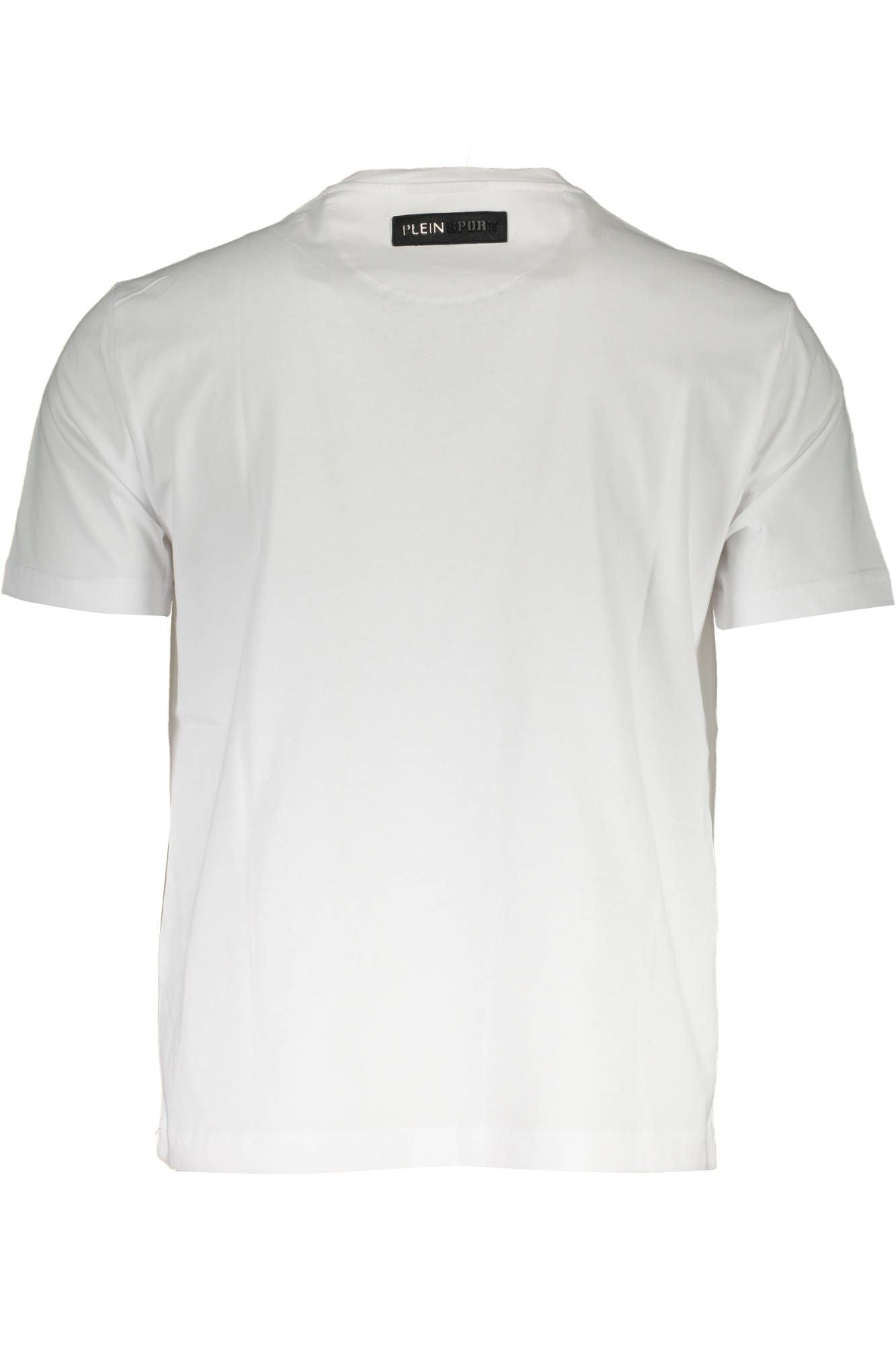 Sleek White Crew Neck Printed Tee
