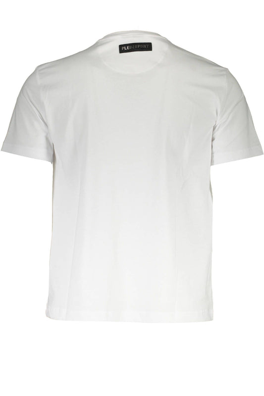 Sleek White Printed Tee with Iconic Logo