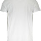 Chic White Crew Neck Logo Tee with Print