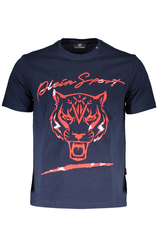 Sleek Blue Crew Neck Sports Tee