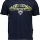 Sleek Blue Cotton Crew Neck Tee