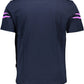 Electric Blue Cotton Tee with Bold Logo