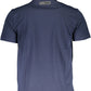 Sleek Blue Crew Neck Logo Tee