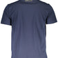Electric Blue Logo Print Crew Neck Tee