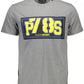 Athletic Grey Crew Neck Tee with Logo Detail