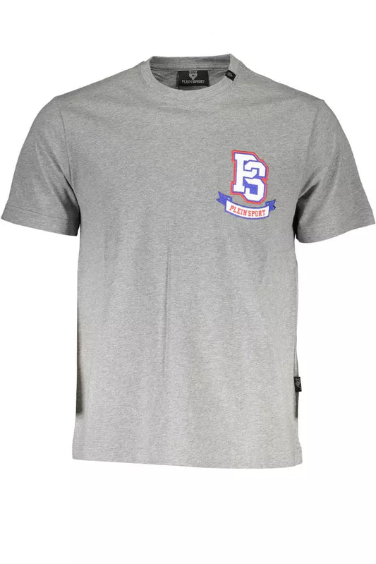 Chic Gray Short Sleeve Round Neck Tee