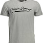 Sleek Gray Short Sleeve Crew Neck Tee