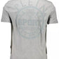 Sleek Gray Crewneck Tee with Bold Back Print