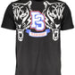Sleek Cotton Crew Neck Tee with Bold Print