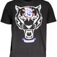 Sleek Black Cotton Crew Neck T-Shirt