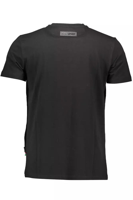 Athletic Elegance Black Cotton Tee