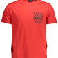 Elevated Elegance Red Tee with Contrasting Detail
