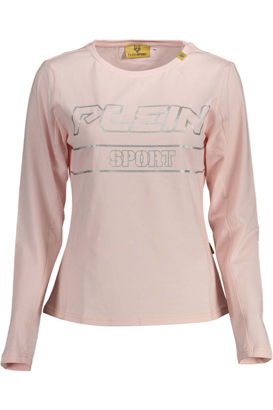 Chic Pink Long Sleeve Tee with Bold Contrasts