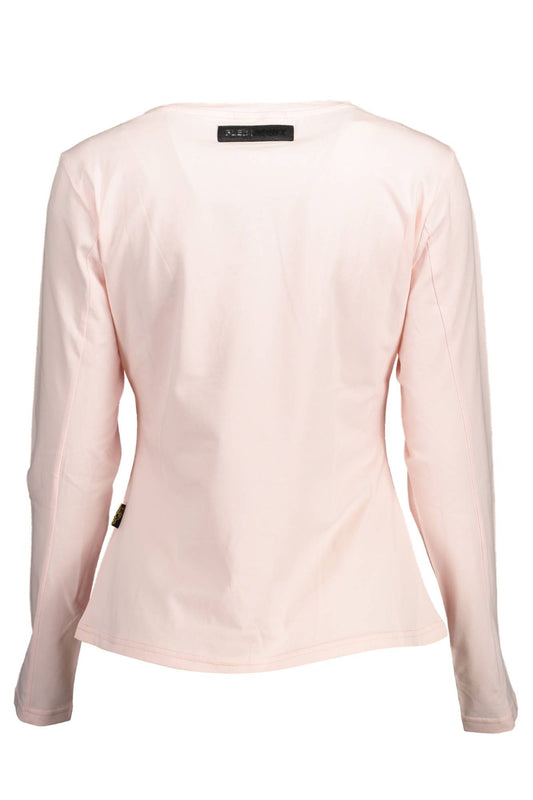 Chic Pink Long Sleeve Tee with Bold Contrasts