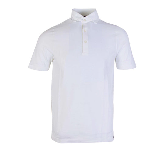 Elegant White Polo Shirt with Italian Flair