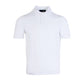 Elegant Knit-Effect White Polo Shirt