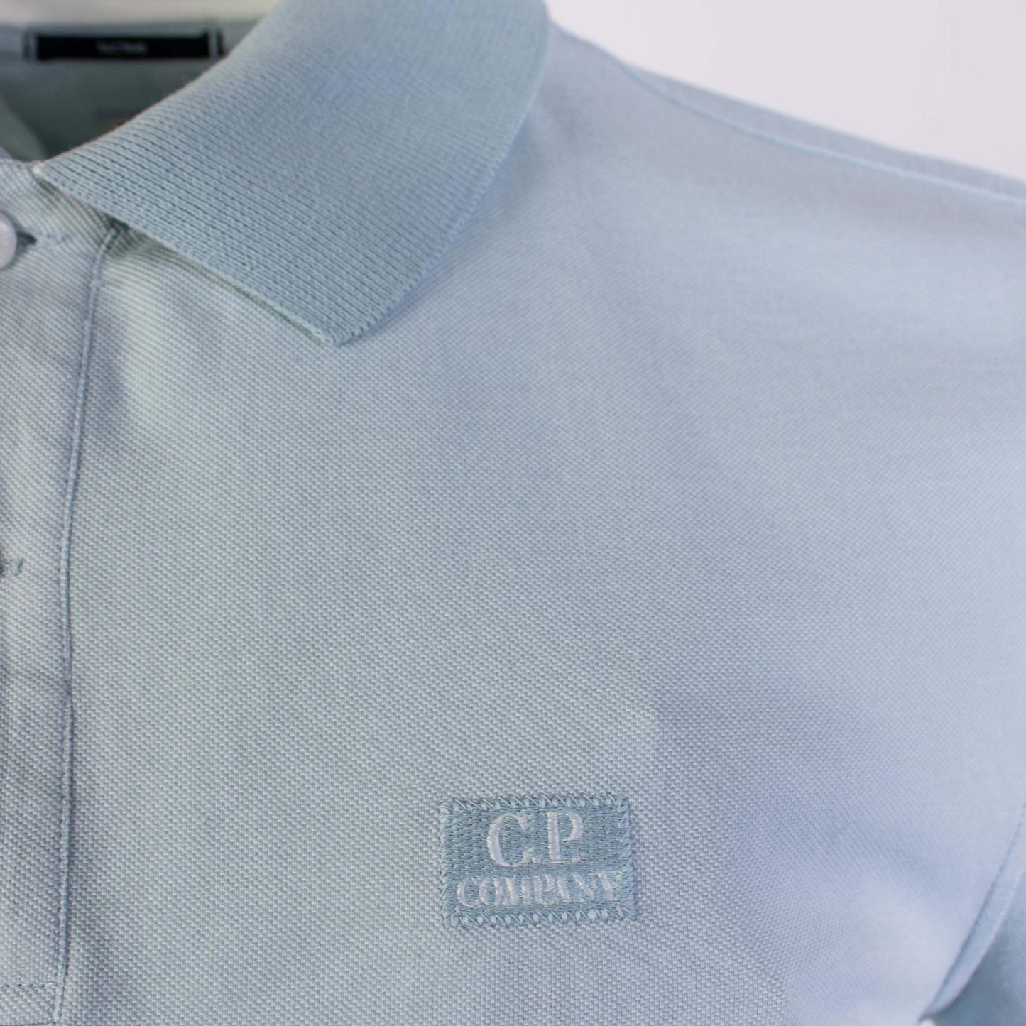 Elegant Light Blue Piquet Cotton Polo Shirt