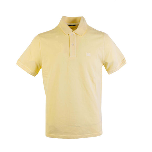 Elegant Yellow Piquet Cotton Polo Shirt