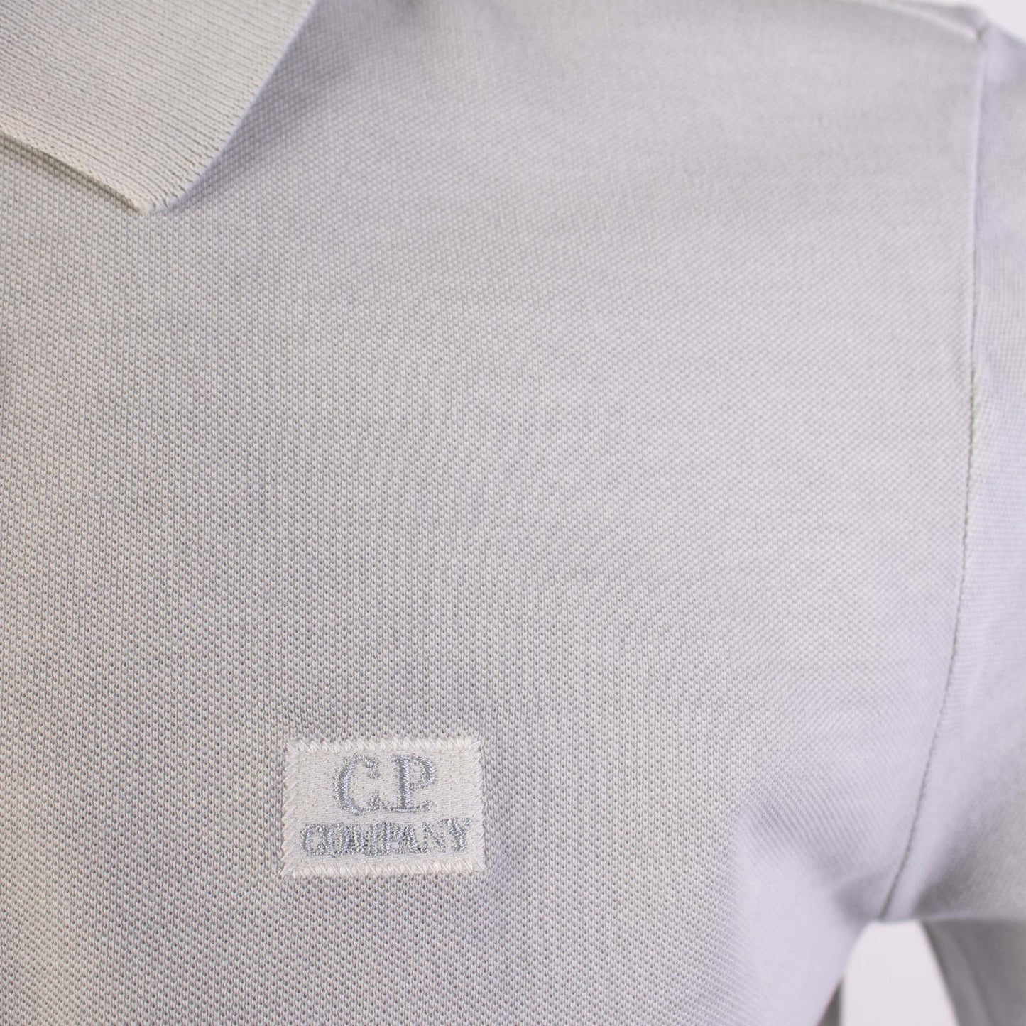 Sleek Light Grey Cotton Polo Shirt